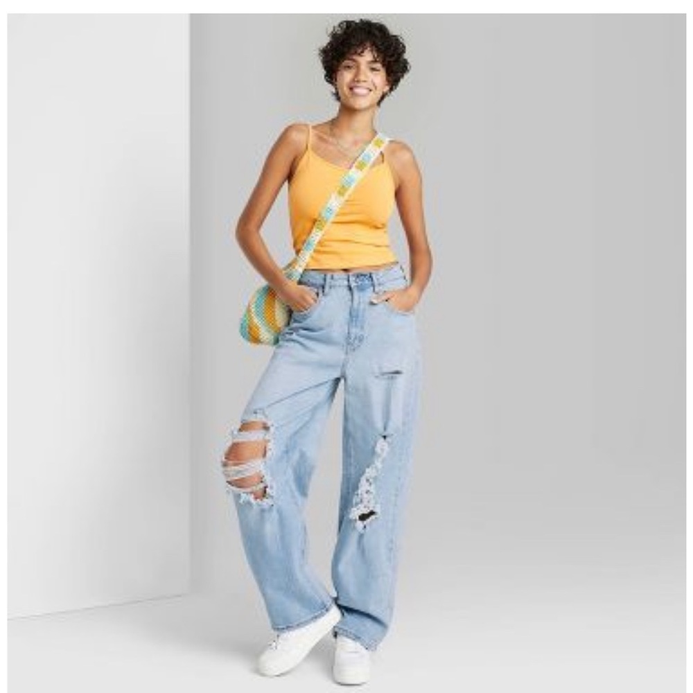 Women's Super-High Rise Baggy Jeans - Wild Fable™ Light Wash